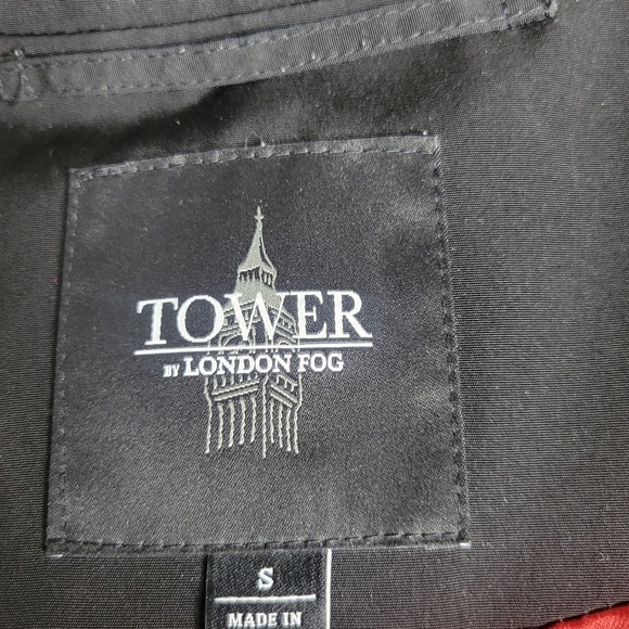 Tower By London Fog Trench Coat, Size SM Winter Rain Cold Jacket Chic Sexy Class - Picture 7 of 9